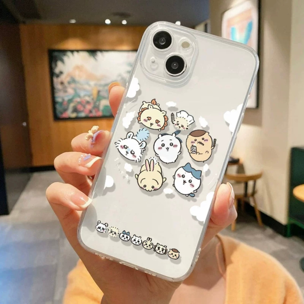 Japanese Cartoon Chiikawa | Falling from Sky - iPhone Case PLUS SE2 XS XR X 11 12 13 14 15 16 17 Pro Promax 12mini 13miniKawaiiGiftLand