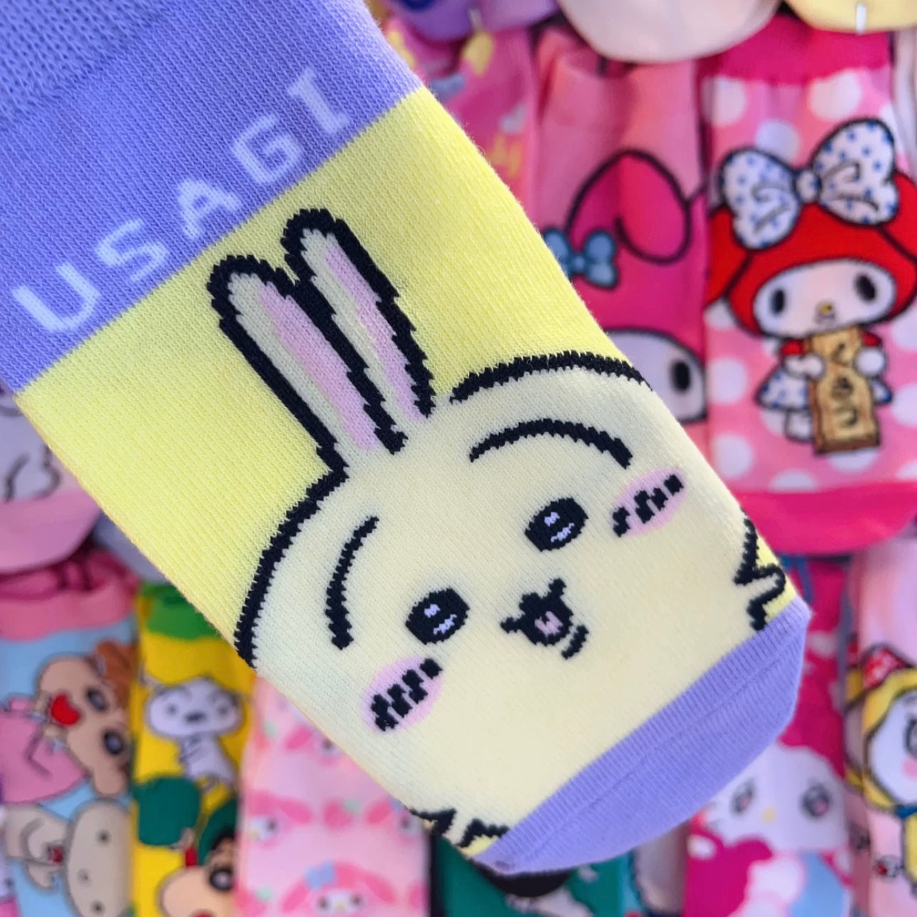 Japanese Cartoon Chiikawa Short Boot Socks | Kawaii Colourful Comic Style - Chiikawa Hachiware Usagi Momonga Kurimanju KawaiiGiftLand