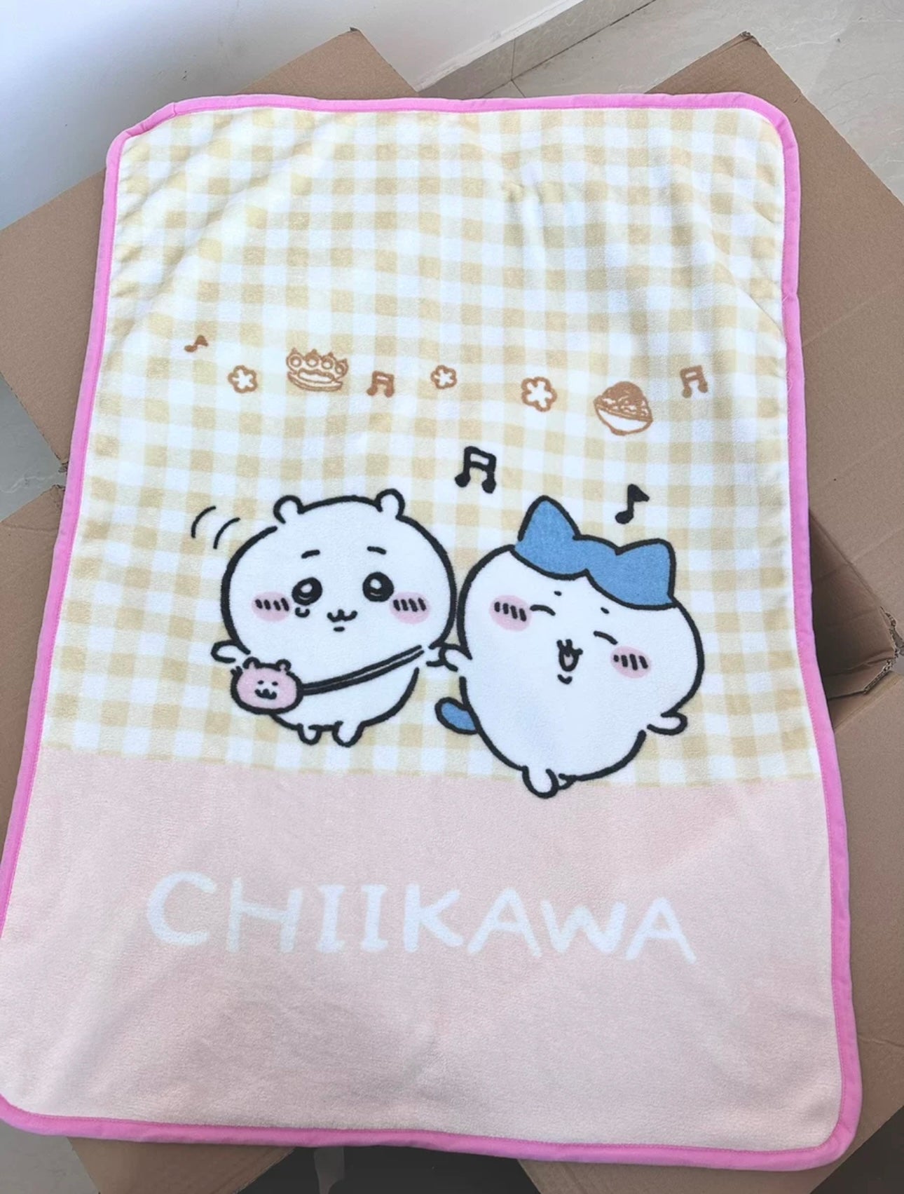 Japanese Cartoon ChiiKawa Hachiware Usagi Momonga | Knee Blanket Flange Flannel Double Face - Keep Warm Nap Kawaii Room Decoration