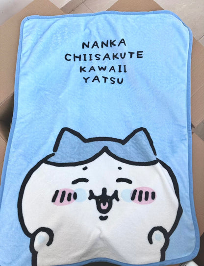 Japanese Cartoon ChiiKawa Hachiware Usagi Momonga | Knee Blanket Flange Flannel Double Face - Keep Warm Nap Kawaii Room Decoration