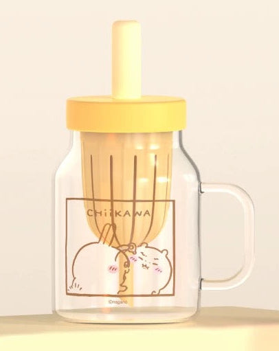 X&W X ChiiKawa | ChiiKawa Hachiware Usagi Cute Glass Cup with Handle - Cute Room Decoration Item