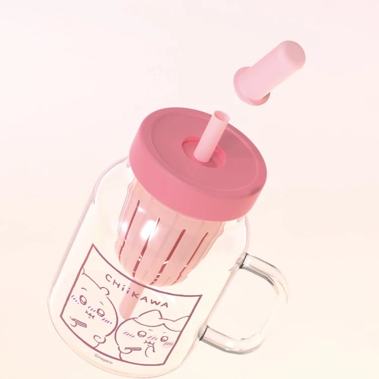 X&W X ChiiKawa | ChiiKawa Hachiware Usagi Cute Glass Cup with Handle - Cute Room Decoration Item