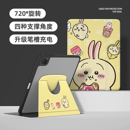 Japanese Cartoon ChiiKawa 360 Swivel Silicone iPad Case | ChiiKawa Hachiware Usagi - iPad Mini 4,5,6/ iPad Air 4/ iPad Pro 11