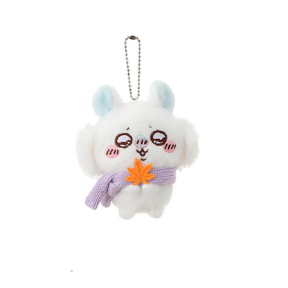 [Pre-order] ChiiKawa X Miniso Fluffy Bear Series | ChiiKawa Hachiware Usagi Momonga Crab Wearing Scarf Holding Maple Leaf Cute Plush Doll Keychain - Kawaii Items Room Decoration Doll