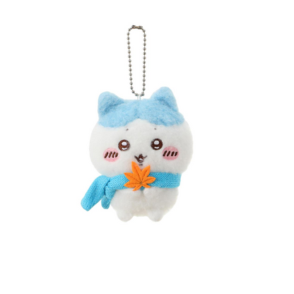 [Pre-order] ChiiKawa X Miniso Fluffy Bear Series | ChiiKawa Hachiware Usagi Momonga Crab Wearing Scarf Holding Maple Leaf Cute Plush Doll Keychain - Kawaii Items Room Decoration Doll