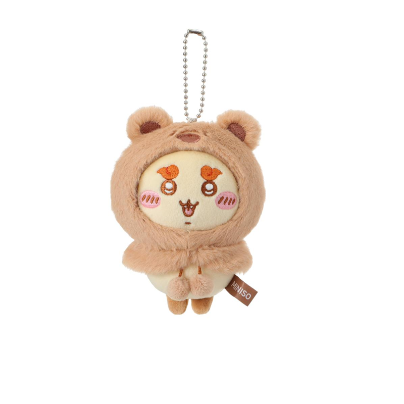 ChiiKawa X Miniso Fluffy Bear Series | ChiiKawa Hachiware Usagi Momonga Kurimanju Rakko Shisa Crab Cute Fluffy Bear Cloak Plush Doll Keychain - Kawaii Items Room Decoration Doll