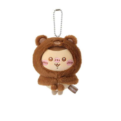 [Pre-order] ChiiKawa X Miniso Fluffy Bear Series | ChiiKawa Hachiware Usagi Momonga Kurimanju Rakko Shisa Crab Cute Fluffy Bear Cloak Plush Doll Keychain - Kawaii Items Room Decoration Doll