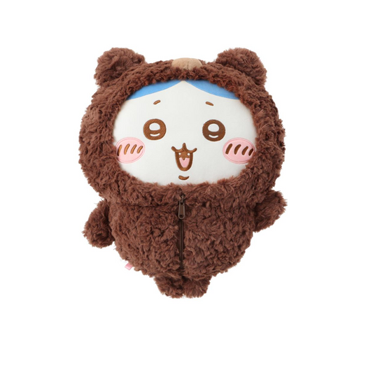 [Pre-order] ChiiKawa X Miniso Fluffy Bear Series | ChiiKawa Hachiware Usagi in Fluffy Bear Costume Cute Big Plush Doll - Kawaii Items Room Decoration Doll