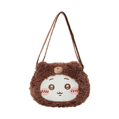 [Pre-order] ChiiKawa X Miniso Fluffy Bear Series | ChiiKawa Hachiware Usagi Momonga Fluffy Bear Cute Plush Doll Crossbody Bag - Kawaii Items Room Decoration
