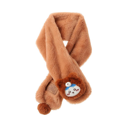 [Pre-order] ChiiKawa X Miniso Fluffy Bear Series | ChiiKawa Hachiware Usagi Fluffy Bear Cute Icon Cotton Scarf - Kawaii Items Room Decoration