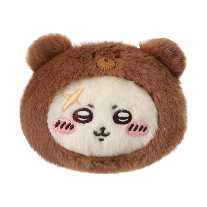 [Pre-order] ChiiKawa X Miniso Fluffy Bear Series | ChiiKawa Hachiware Usagi Momonga Kurimanju Rakko Shisa Crab in Fluffy Bear Plush Icon Badge - Kawaii Items Room Decoration