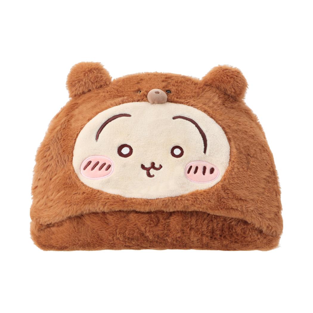 ChiiKawa X Miniso Fluffy Bear Series | ChiiKawa Hachiware Usagi Momonga Fluffy Bear Cute Plush Doll Hooded Blanket  - Kawaii Items Room Decoration