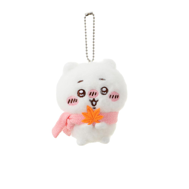 [Pre-order] ChiiKawa X Miniso Fluffy Bear Series | ChiiKawa Hachiware Usagi Momonga Crab Wearing Scarf Holding Maple Leaf Cute Plush Doll Keychain - Kawaii Items Room Decoration Doll