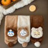 ちいかわ×MINISO ふわふわくまシリーズ | ちいかわ ハチワレ うさぎ ふわふわくま かわいいアイコン コットンマフラー - かわいいアイテム 部屋の装飾