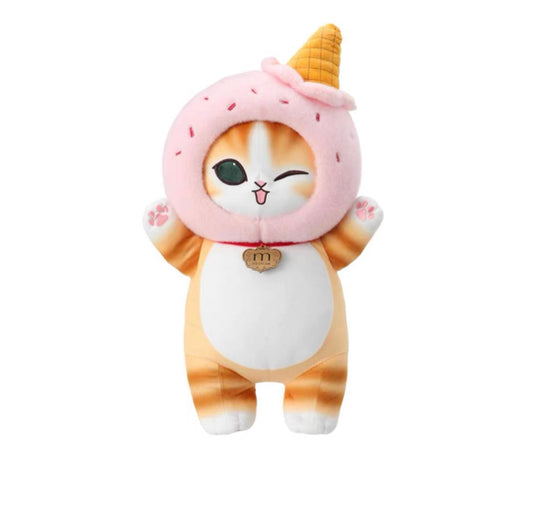 Miniso X Mofusand Ice Cream Series | Mofusand Cat in Ice Cream Cone and Cup Costume Cute Plush Doll - Kawaii items Room Decoration Doll