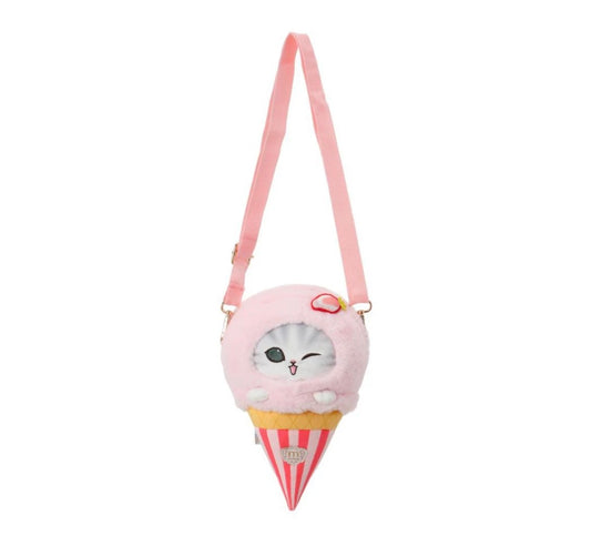 Miniso X Mofusand Ice Cream Series | Mofusand Cat in Ice Cream Cone and Cup Costume Cute Plush Doll Crossbody Bag - Kawaii items Room Decoration