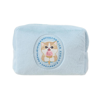 Miniso X Mofusand Ice Cream Series | Mofusand Cat with Ice Cream Cute Icon Cosmetic Bag - Kawaii items Room Decoration