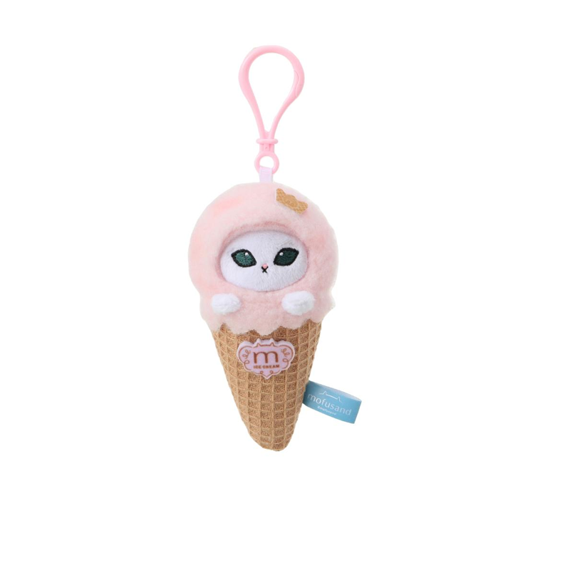 Miniso X Mofusand Ice Cream Series | Mofusand Cat in Ice Cream Cone Plush Doll Keychain - Kawaii items Room Decoration Doll