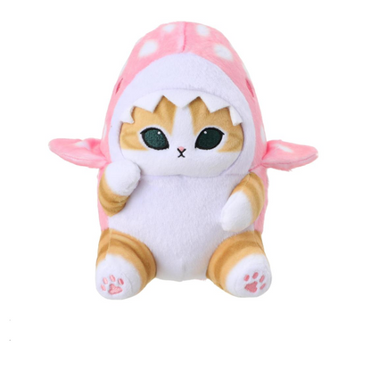 Miniso X Mofusand Ice Cream Series | Mofusand Cat in Shark Costume Cute Plush Doll - Kawaii items Room Decoration Doll