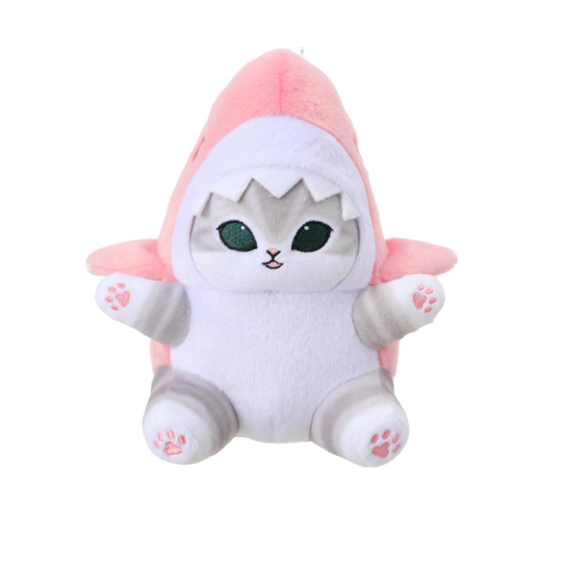 Miniso X Mofusand Ice Cream Series | Mofusand Cat in Shark Costume Cute Plush Doll - Kawaii items Room Decoration Doll