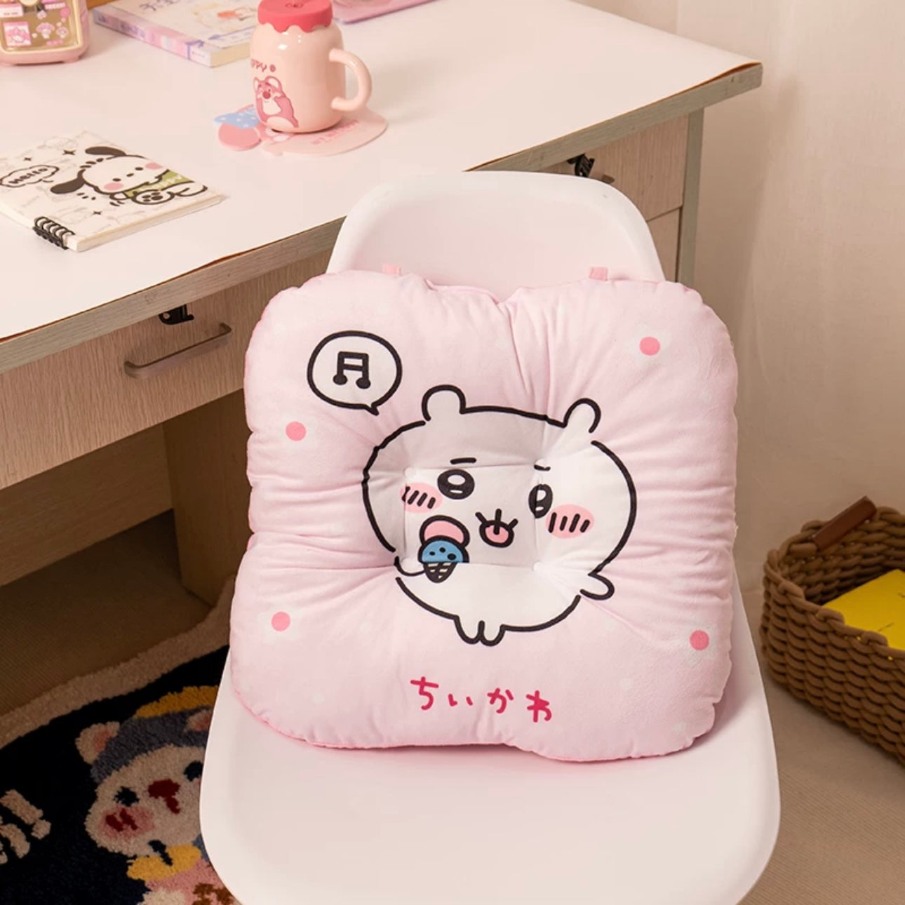 Japanese Cartoon Chair Seat Cushion | ChiiKawa Hachiware Usagi - Pillow Kawaii Room Decoration