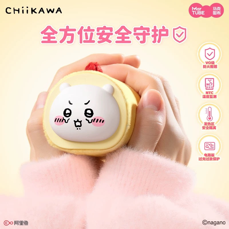 Japan Cartoon ChiiKawa | Chiikawa Hachiware in Burrito Cute Plastic Rechargeable Hand Warmer - Kawaii items Room Decoration