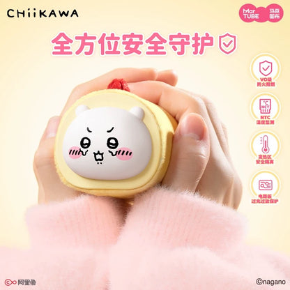 Japan Cartoon ChiiKawa | Chiikawa Hachiware in Burrito Cute Plastic Rechargeable Hand Warmer - Kawaii items Room Decoration