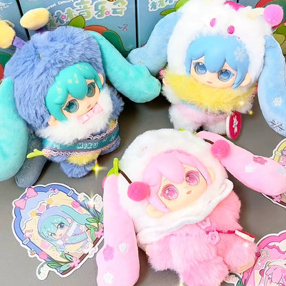 Miku Forest Concert Series | Miku Animal Musician Cute Plush Doll with Plastic Face Keychain - Japan Virtual Singer Cute Kawaii Mini Doll Mystery Blind Box