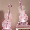 Valentine’s Day Crystal Ball Violin Sharpe Music Box | Rose and Flamingo -  with LED Night Light with Bluetooth