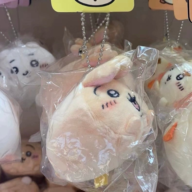 Japan ChiiKawa Lying Down Mini Plush Doll | ChiiKawa Hachiware Usagi Momonga - Keychain
