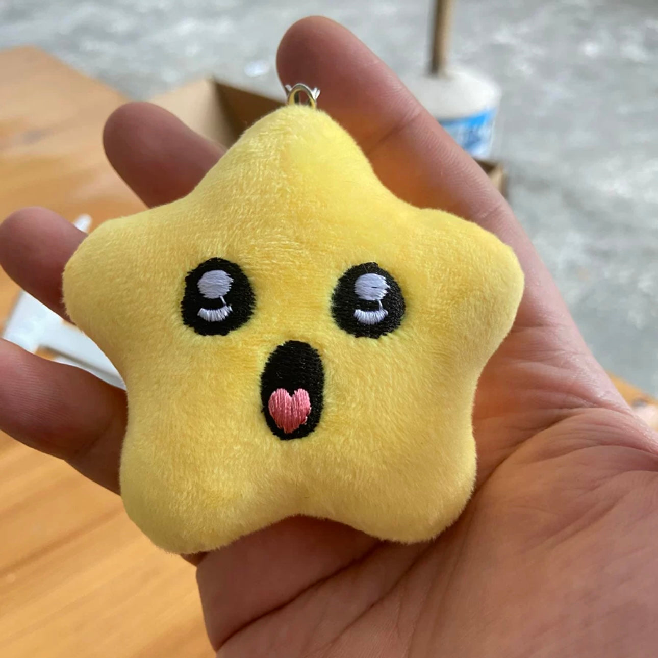 Japan ChiiKawa Shooting Star Keychain | Angry Smile Cute - Mini Plush Doll Keychain