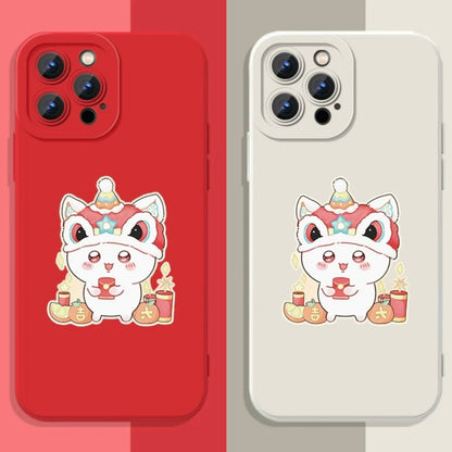 Japanese Cartoon Chiikawa | Chinese New Year Lion ChiiKawa - Soft iPhone Case PLUS XS XR X 11 12 13 14 15 Pro Promax