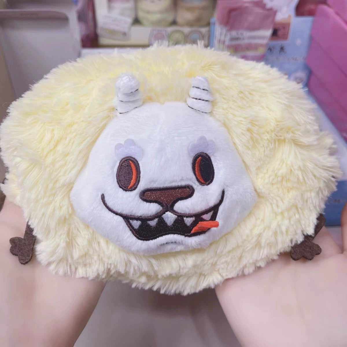 Japanese Cartoon Chiikawa Make up Purse Bag | Momonga Dragon Monster Double Face - Kawaii Plush Doll Bag