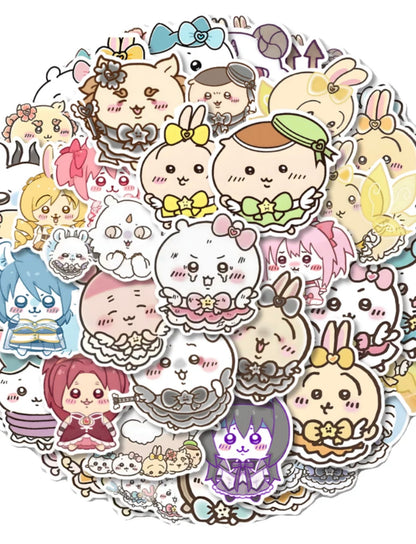 Japanese Cartoon ChiiKawa | Magic Girls Lovely Sticker Set - 52 Pieces