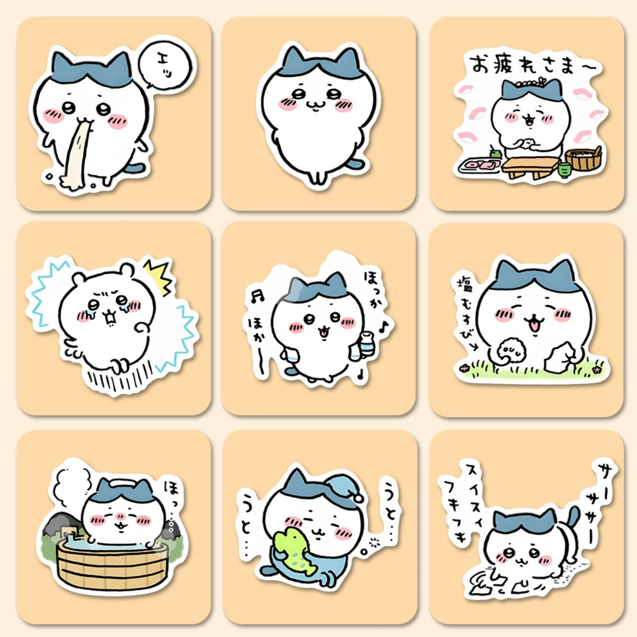Japanese Cartoon ChiiKawa | Hachiware Sticker Set - 48 Pieces Phone iPad Schedule Notebook