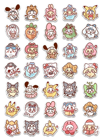 Japanese Cartoon ChiiKawa | With other Character Sticker Set - 100 Pieces Phone iPad Schedule Notebook