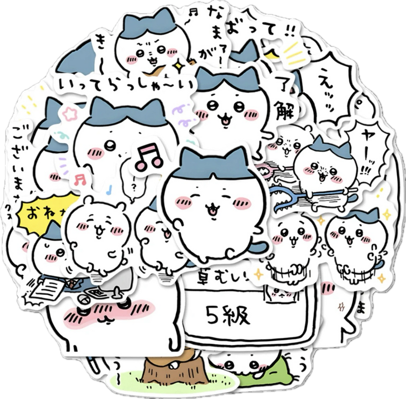 Japanese Cartoon ChiiKawa | Hachiware Sticker Set - 48 Pieces Phone ...