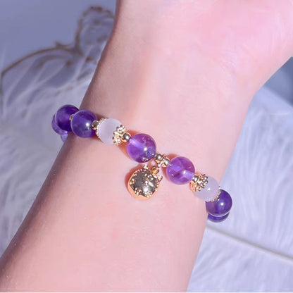 Original Design Natural Amethyst Crystals Bracelet Girl and Lady Gift