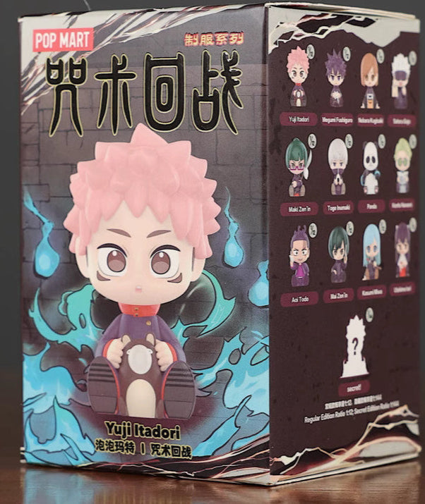 POP MART X Jujutsu Kaisen Uniform Series | Yuji Megumi Nobara Satoru Maki Toge Panda Kento Aoi Mai Kasumi Utahime Ryomen Kawaii Plastic Mini Figure Mystery Blind Box - Cute Kawaii Item - KawaiiGiftLand