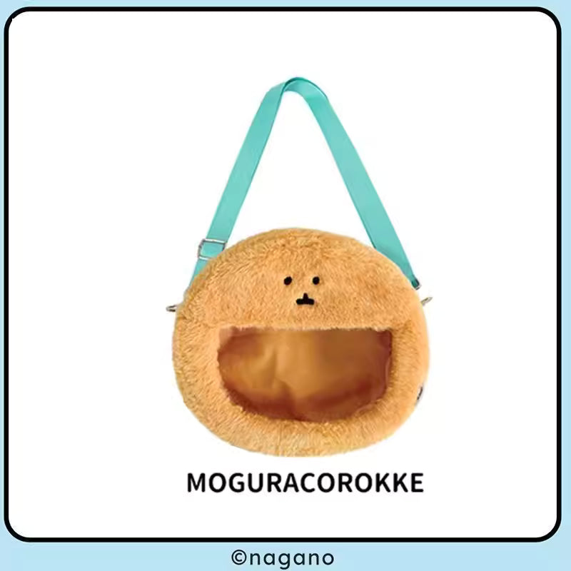 Joker Bear X Miniso | Joker Bear Pug Moguracorokke Plush Doll Clear Cross Body Bag - Kawaii items Room Decoration