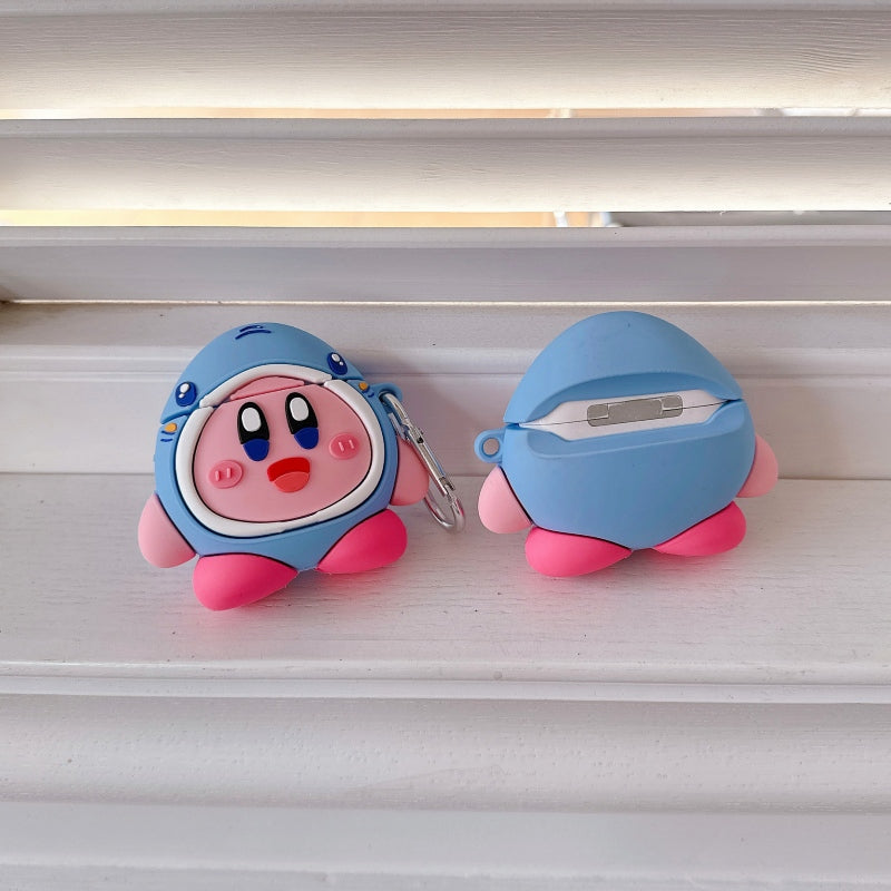 Japanese Cartoon Kirby Adventure | Cosplay Part 1 Chef Buger Shark Hangyodon Jigglypuff - AirPods AirPodsPro AirPods3 AirPods4 Case KawaiiGiftLand