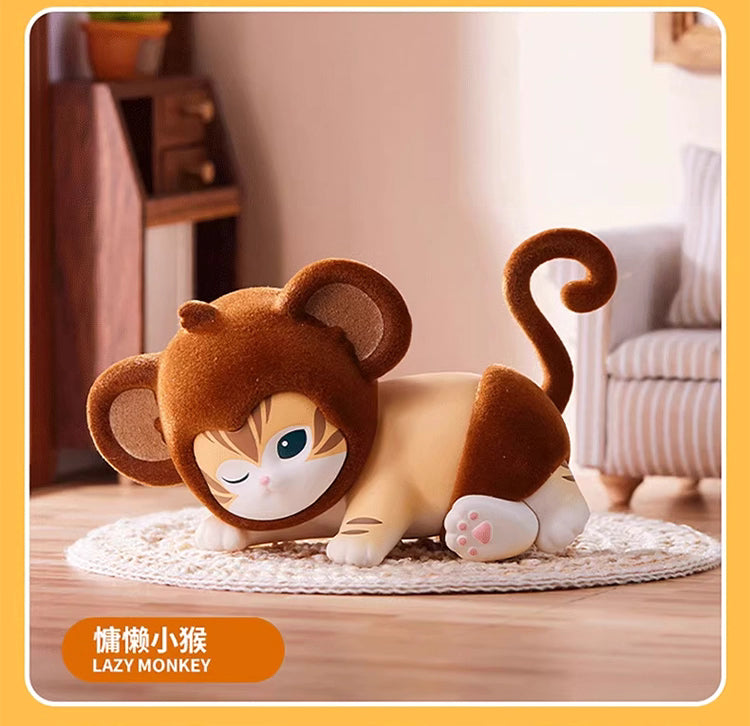 Miniso X Mofusand | Mofusand Cat Animal Party Cute Plastic Doll Mini Figure Mystery Box - Kawaii items Room Decoration Doll Blind Box