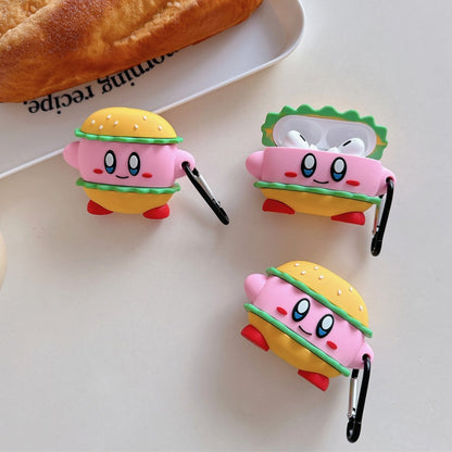 Japanese Cartoon Kirby Adventure | Cosplay Part 1 Chef Buger Shark Hangyodon Jigglypuff - AirPods AirPodsPro AirPods3 AirPods4 Case KawaiiGiftLand
