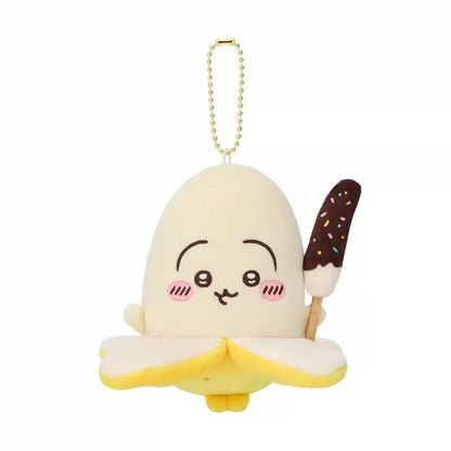 Japan ChiiKawa Fruit Series | ChiiKawa Hachiware Usagi Momonga Kurimanju Rakko Shisa Wearing Fruit Costume Cute Plush Doll Keychain - Kawaii items Room Decoration Doll