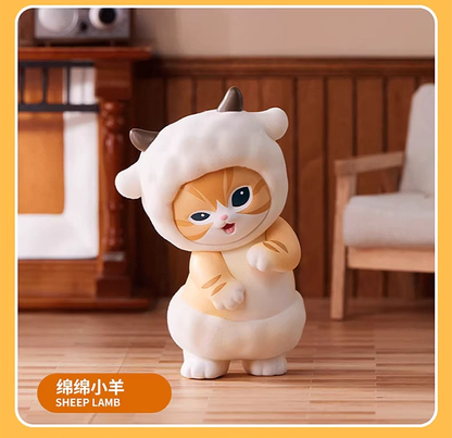 Miniso X Mofusand | Mofusand Cat Animal Party Cute Plastic Doll Mini Figure Mystery Box - Kawaii items Room Decoration Doll Blind Box