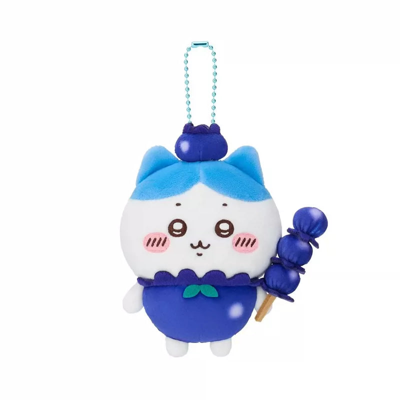 Japan ChiiKawa Fruit Series | ChiiKawa Hachiware Usagi Momonga Kurimanju Rakko Shisa Wearing Fruit Costume Cute Plush Doll Keychain - Kawaii items Room Decoration Doll