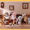 MINISO × もふもふにゃんこ | もふもふにゃんこアニマルパーティーかわいいプラスチックドールミニフィギュアミステリーボックス - カワイイ雑貨 部屋飾り ドールブラインドボックス