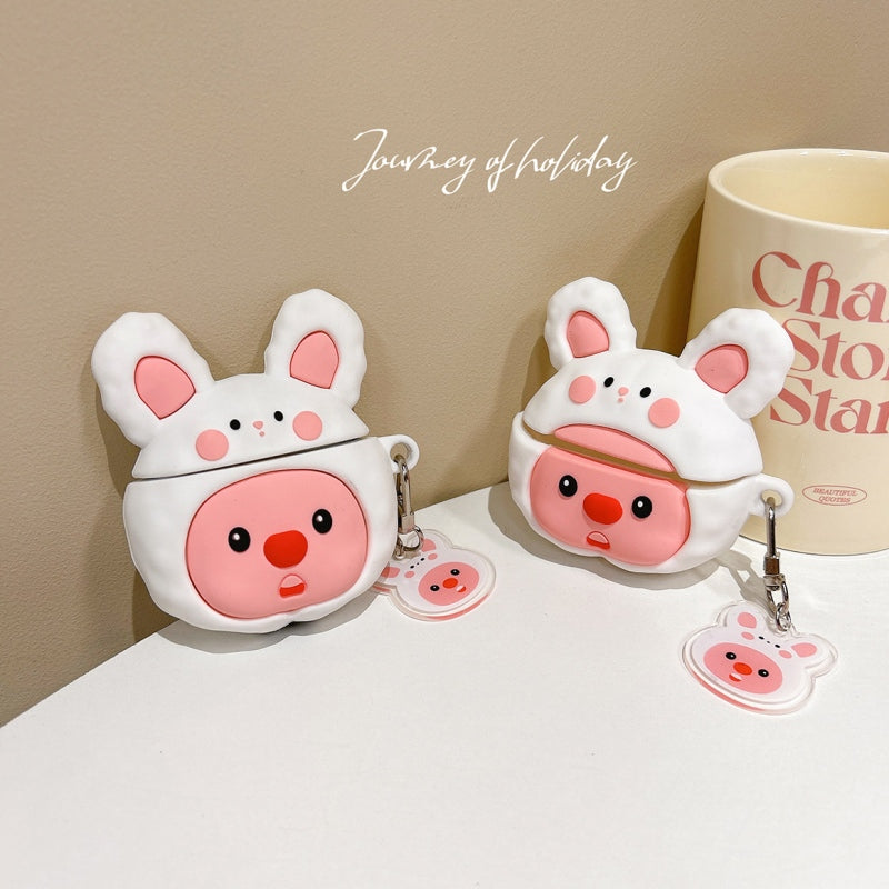 Korea Cartoon Cute Loopy | Loopy with Rabbit Hat -  AirPods AirPodsPro AirPods3 AirPods4 Case KawaiiGiftLand