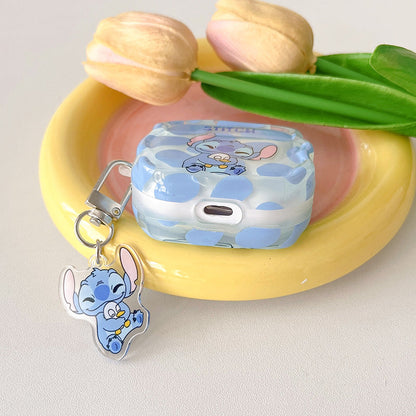 Japanese Cartoon Cute Stitch with Baby Duck | AirPods AirPodsPro AirPods3 AirPods4 Case KawaiiGiftLand