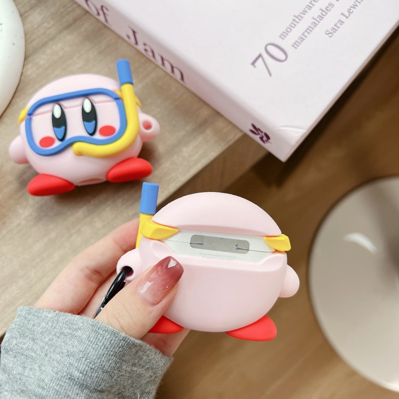 Japanese Cartoon Kirby Adventure | Cosplay Part 1 Chef Buger Shark Hangyodon Jigglypuff - AirPods AirPodsPro AirPods3 AirPods4 Case KawaiiGiftLand